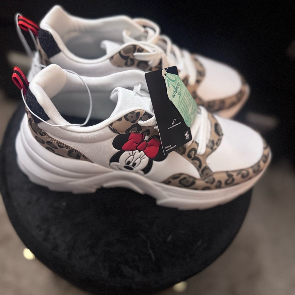 Women’s Disney White and Brown Sneakers with Chunky Sole